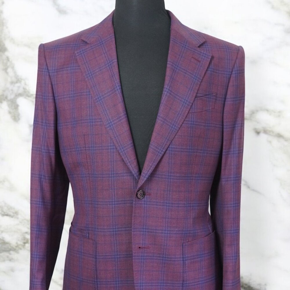 Custom-made Men's Windowpane sport coat suit jacket blazer 42 R